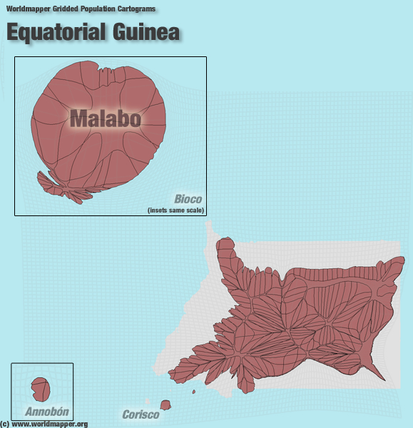Äquatorialguinea Bevölkerung Verteilung